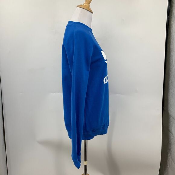 Adidas Sweatshirt Womens S Small Blazblue Pullover Trefoil Crewneck Long Sleeve - Picture 4 of 14